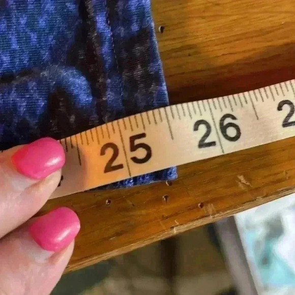 Tuff Athletics Women’s Leggings Blue Stretch Waistband Zip Pocket Pre-owned S - Picture 9 of 12